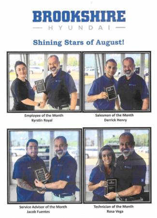 Brookshire Hyundai Shining Stars of August