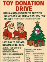 A R. Tattoo Studio Toy Donation Drive
