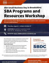 SBA Programs & Resources Workshop