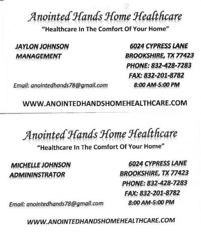 Anointed Hands Home Healthcare