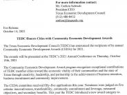 Brookshire E.D.C. Receives TEDC Community Economic Development Award