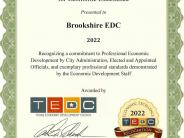 Brookshire, E.D.C, was awarded the Excellence in Economic Development Award 