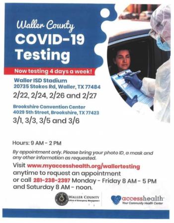 COVID-19 Testing / March 1, 3, 5, & 6th 2021