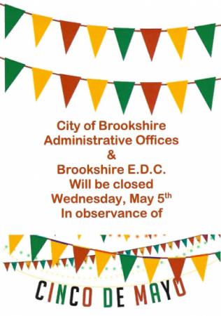 The City of Brookshire offices and Brookshire E.D.C. Will be Closed