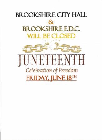 City of Brookshire Administrative Offices & Brookshire E.D.C. Will Be Closed