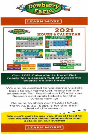 Dewberry Farm 2021 Calendar 