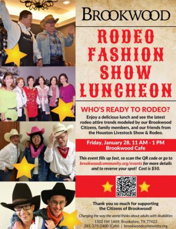 Friday, January 28th ... Make your reservations today! Brookwood Rodeo Fashion Luncheon