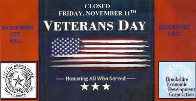 City of Brookshire Offices & Brookshire E.D.C. Will be Closed