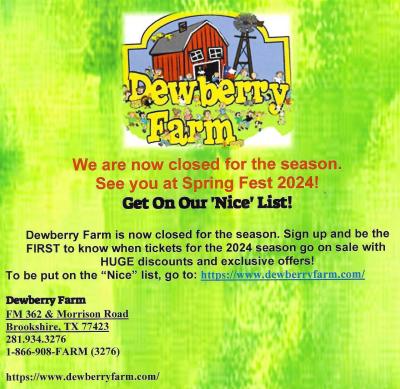 Get on Dewberry Farm 'Nice' List!