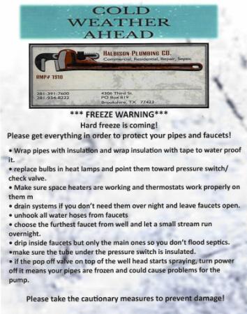 Freeze Warning