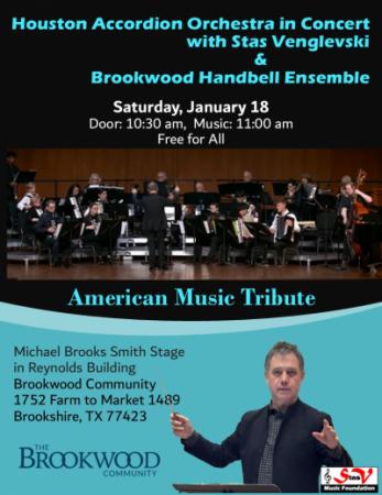 Houston Accordion Orchestra in Concert with Stas Venglevski with The Brookwood Handbell Ensemble