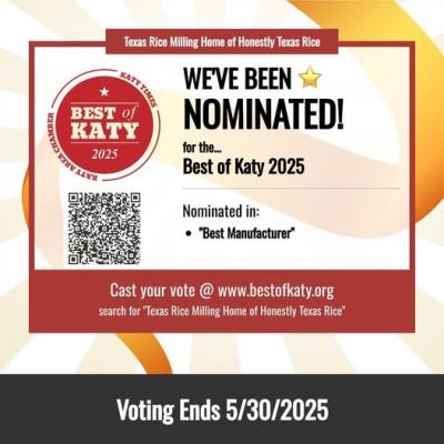 Honestly Texas Rice Has Been Nominated