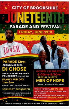 City of Brookshire Juneteenth Parade & Festival