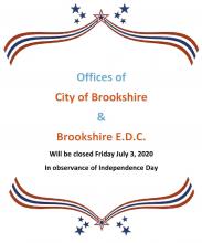 Offices of City of Brookshire & Brookshire E.D.C. Closed