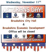 City of Brookshire City Hall & E.D.C. Will be Closed 