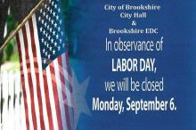 City of Brookshire Administrative Offices & Brookshire E.D.C. Will be closed