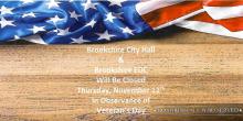 City of Brookshire Administrative Offices & Brookshire E.D.C. Will be closed