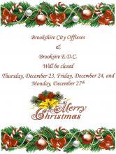 City of Brookshire Offices & Brookshire E.D.C. Will be closed