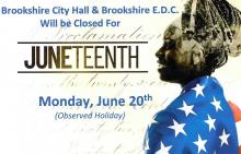 City of Brookshire Offices & Brookshire E.D.C. Will be Closed