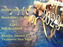 City of Brookshire Offices & Brookshire E.D.C. Will Be Closed