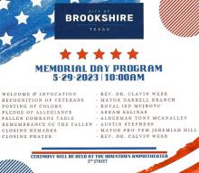 Memorial Day Program