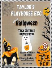 Trick or Treat on the Patio of Taylor's Playhouse ECC