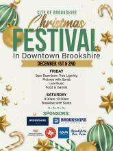 2 Day Christmas Festival in Downtown Brookshire!