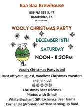 Wooly Christmas Party at Baa Baa Brewhouse