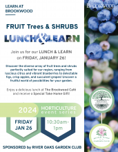 Learn About Fruit Trees & Shrubs with Lunch at Brookwood Community 