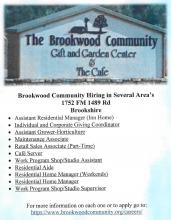 Brookwood Community Hiring in Several Area's 