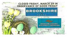 City of Brookshire Offices & Brookshire E.D.C. Will be Closed
