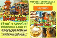 Dewberry Farm Final 2 Weeks, Spring Back & Save $9