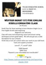 Western Bright Cut/Fine English Scrolls Engraving Class