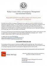 Waller County Code RED Community Notification Enrollment Page