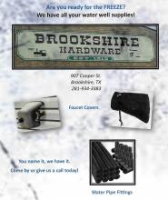 Brookshire Hardware is the Place for you Winter Supplies