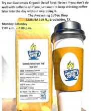 New Guatemala Organic Decaf Royal Brew