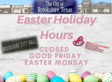 City of Brookshire Offices & Brookshire E.D.C. Will be Closed