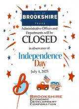 City of Brookshire Offices & Brookshire E.D.C. Will be Closed