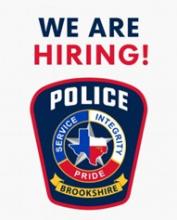 Brookshire PD Now Hiring