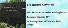 Brookshire City Hall  Will Resume Normal Operating Hours 