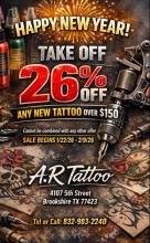 A. R Tattoo New Years Sale!