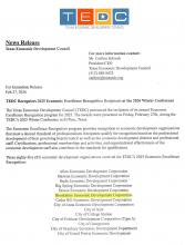 TEDC Recognizes 2025 Economic Excellence Recognition Recipients 