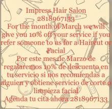 Impress Hair Salon Offering 10% Off